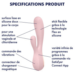 Satisfyer Rabbit connecté Mono Flex Mauve